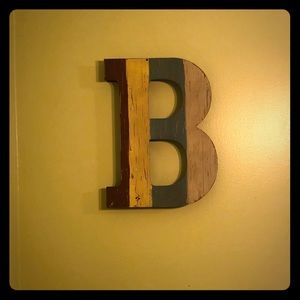 Wooden B Wall Art